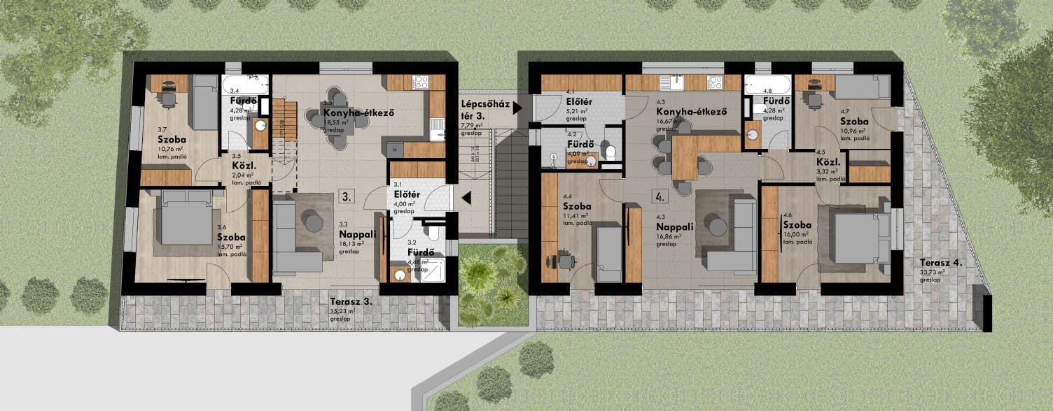 Jakabhegyi út emeleti alaprajz