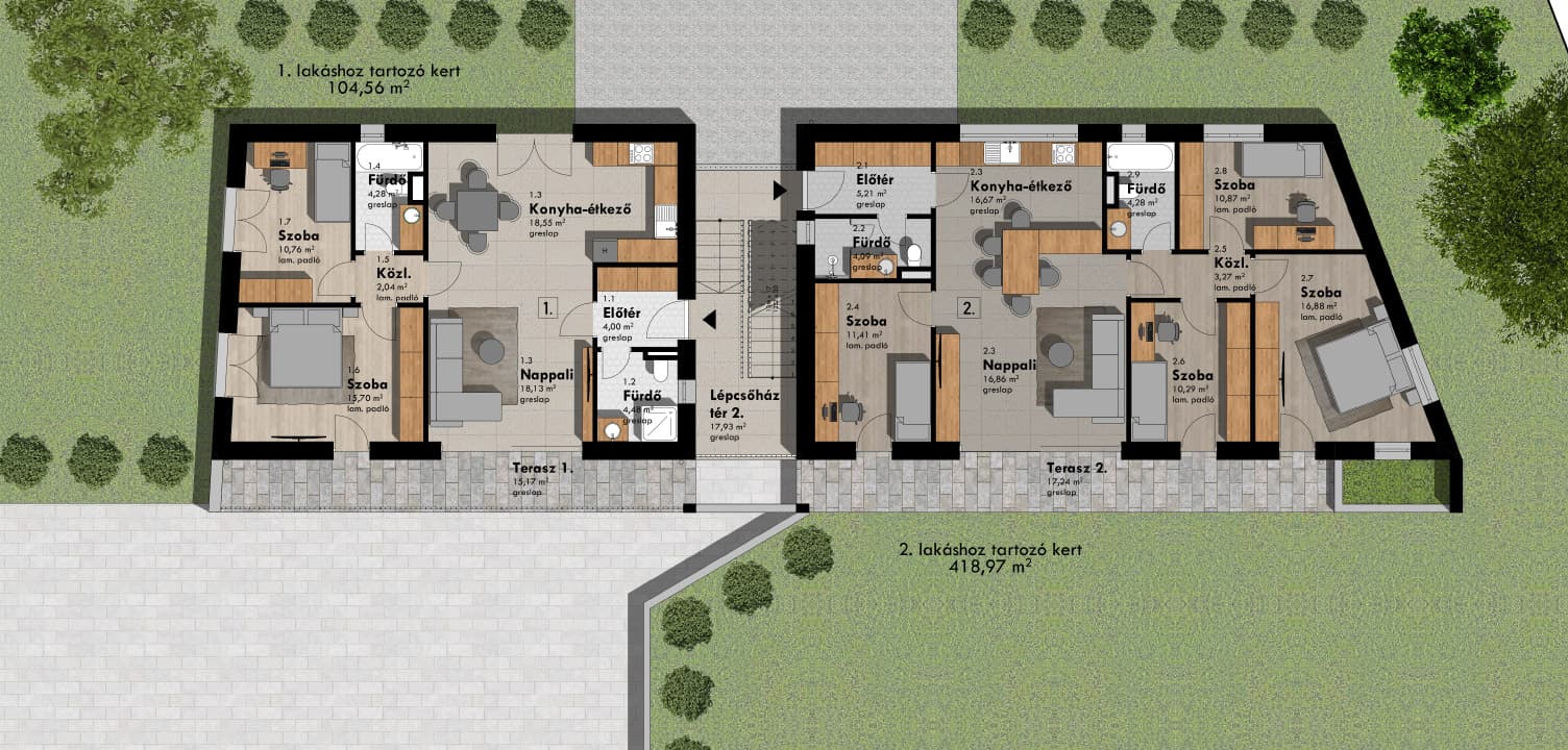 Jakabhegyi út földszint alaprajz